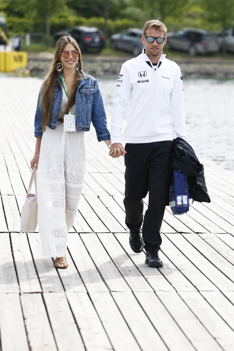 Motorsports: FIA Formula One World Championship 2015, Grand Prix of Canada, #22 Jenson Button (GBR, McLaren Honda) with his girlfriend Jessica Michibata *** Local Caption *** +++ www.hoch-zwei.net +++ copyright: HOCH ZWEI +++