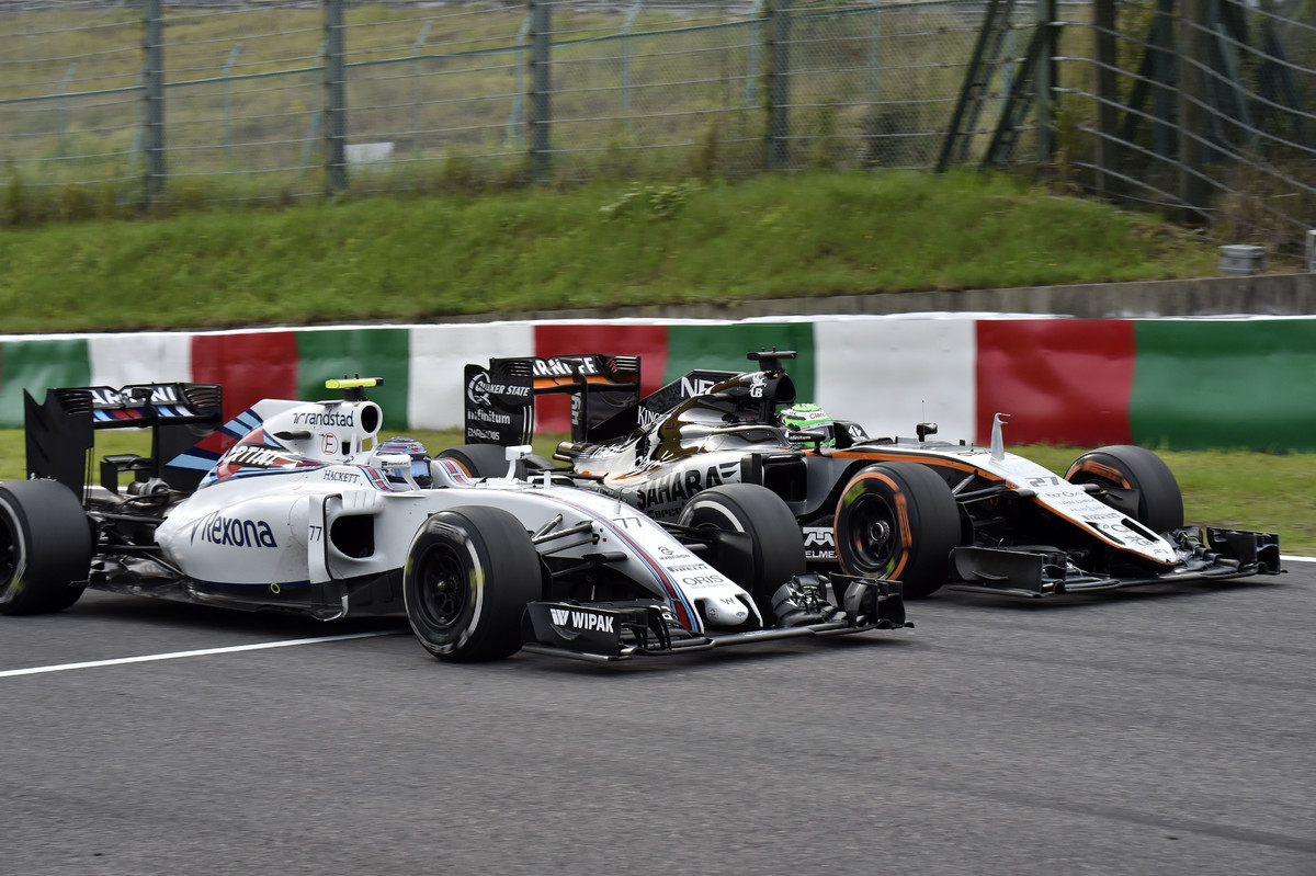 Valtteri Bottas a Nico Hülkenberg při GP Japonska