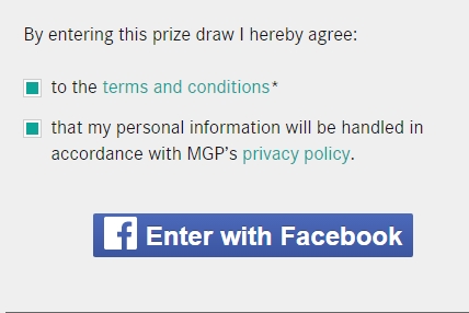 Vstup do soutěže vyžaduje odsouhlasení podmínek a facebookový účet